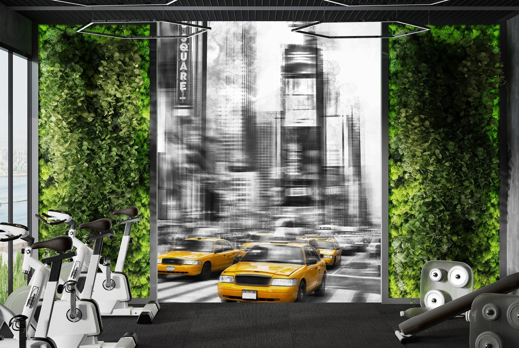 Modern Art Times Square Wall Mural by Melanie Viola