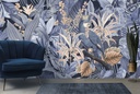 Parrot King Blue Wall Mural by Andrea Haase