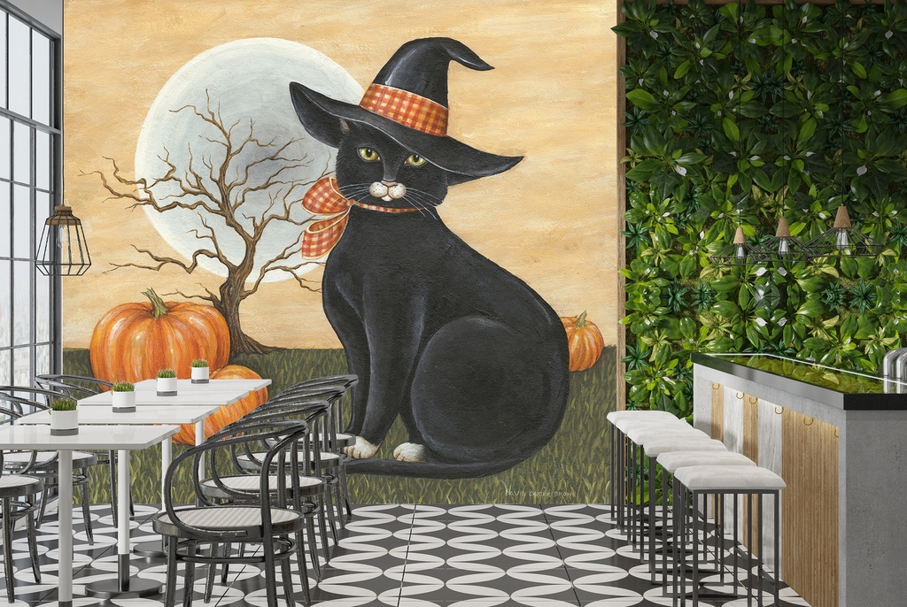 Pretty Kitty Wall Mural by David Carter Brown