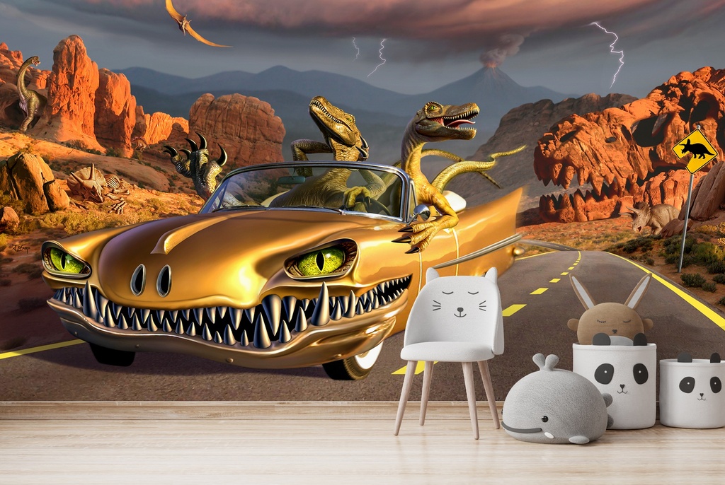 Rapt Patrol Wall Mural by Jerry Lofaro