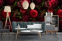 Scarlet Night Flowers Wall Mural by Uta Naumann