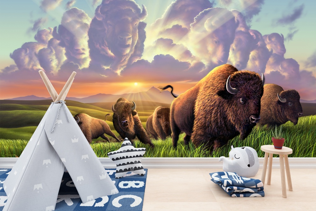 Stampede Wall Mural by Jerry Lofaro