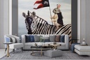 Striped Warrior Wall Mural by Lucia Heffernan
