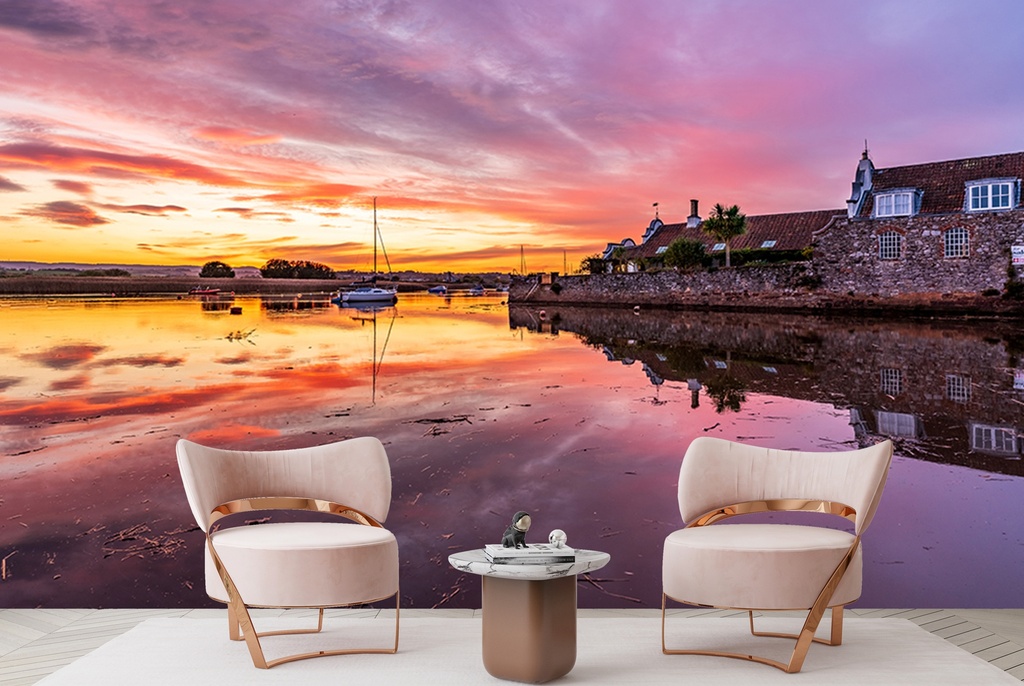 Sunset in Topsham Wall Mural by Gary Holpin