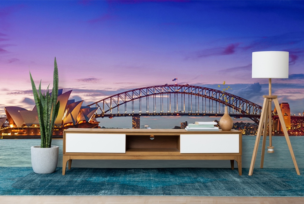 Sydney Skyline NSW Wall Mural by Sean Davey