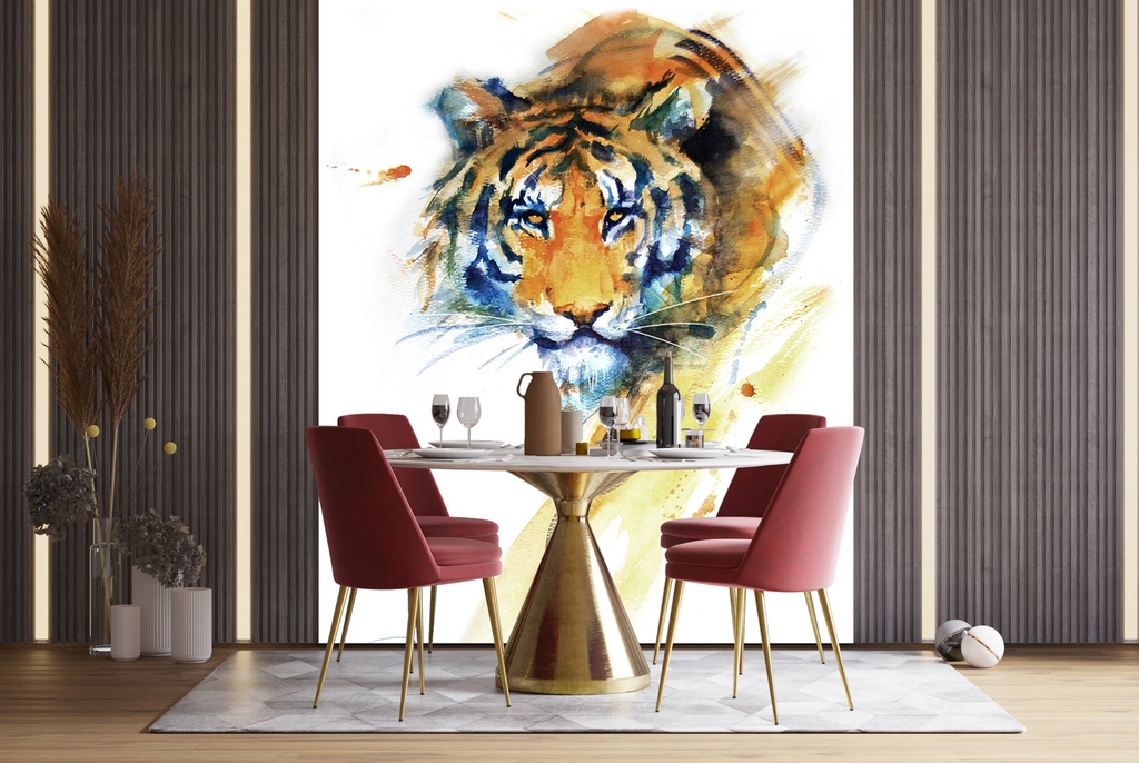 Tiger Strokes Wall Mural by Robert Campbell