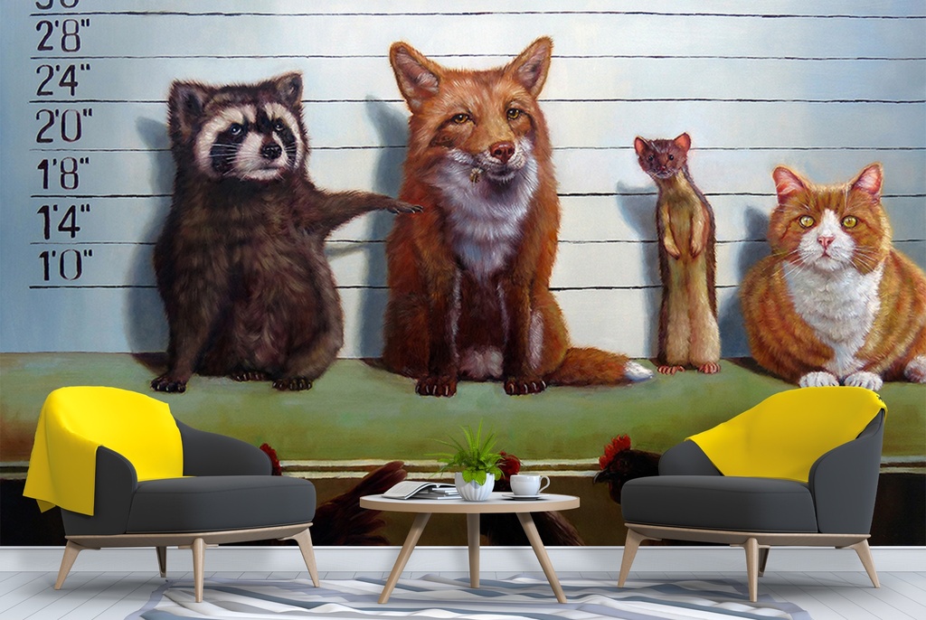 Usual Suspects Wall Mural by Lucia Heffernan
