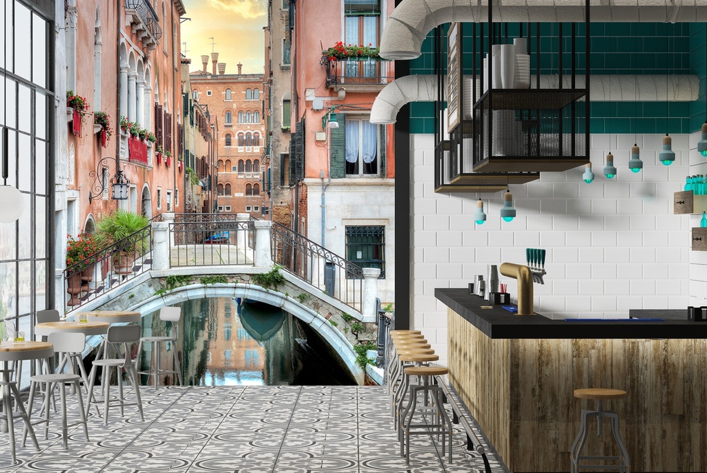 Venetian Canale #20 Wall Mural by Alan Blaustein