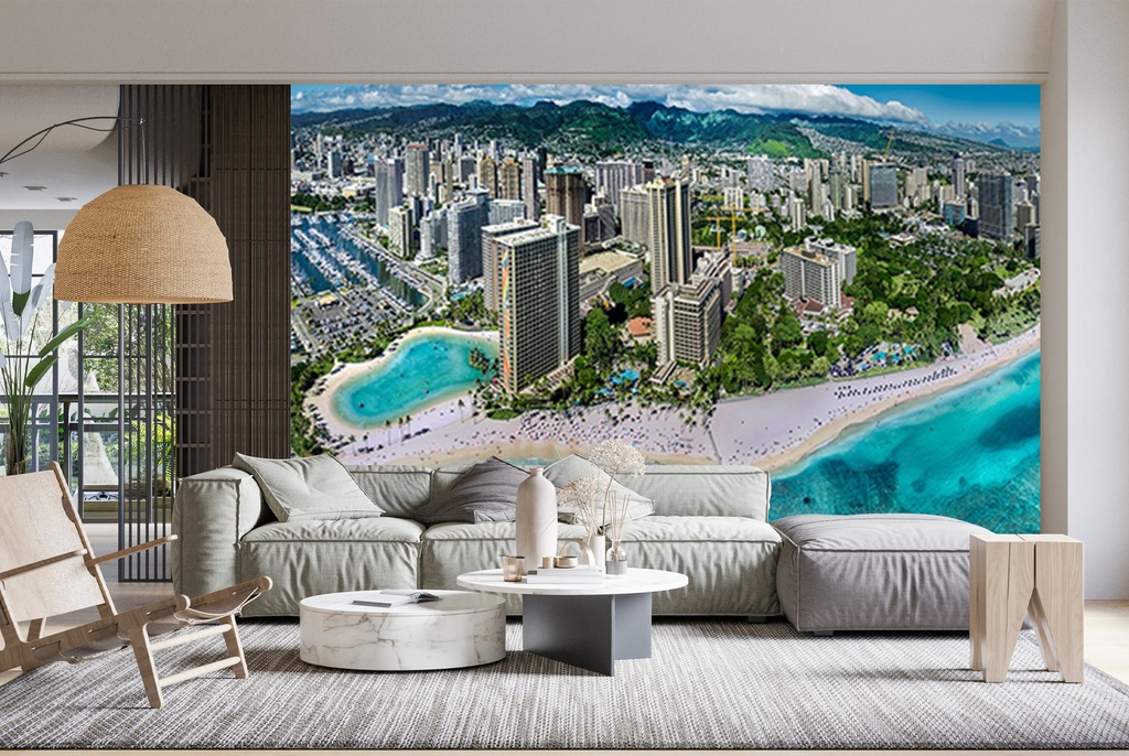 Waikiki Wonderland Wall Mural by Sean Davey