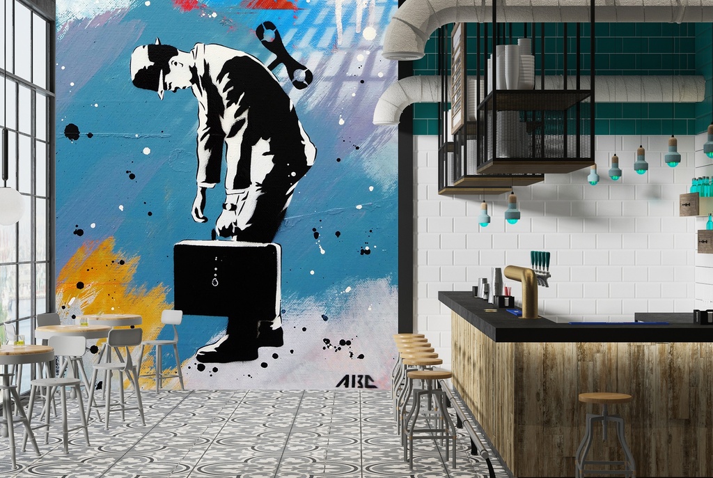 Windup for the Wind Down Wall Mural by 2013 AbcArtAttack