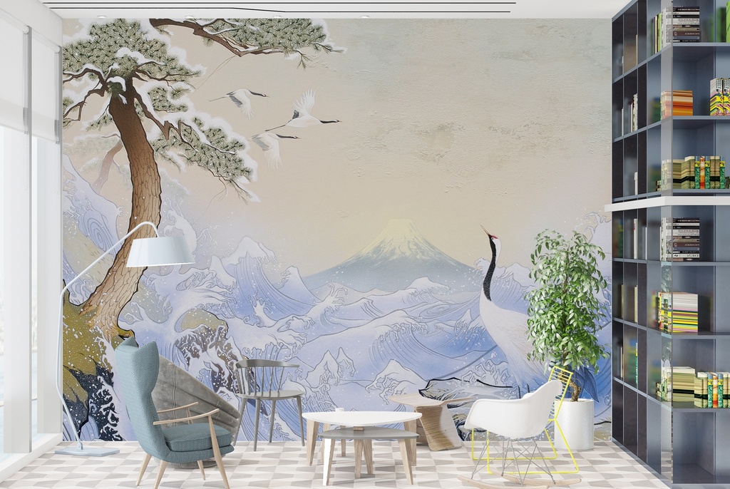 Winter Waves Wall Mural by Zigen Tanabe