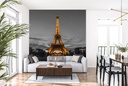 Yellow Eiffel Tower Wall Mural by Richard Silver