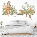 Leopard Branch Tropical Floral Safari Wall Sticker