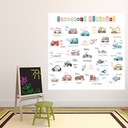 Transport Alphabet Nursery Kids Wall Sticker