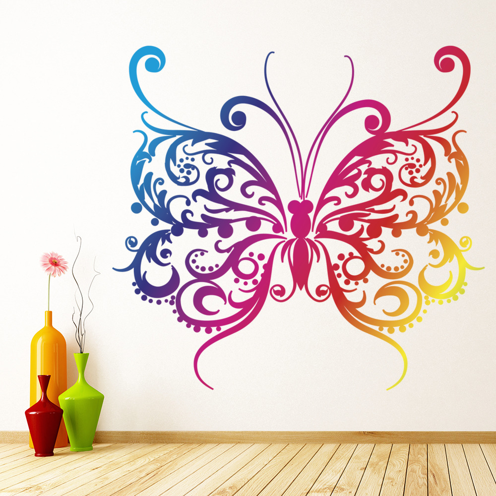 Rainbow Butterfly Wall Sticker