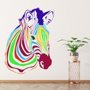 Rainbow Zebra Safari Animals Wall Sticker