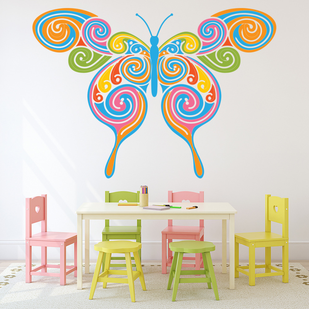 Swir Butterfly Wall Sticker