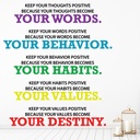 Your Words Your Destiny Classroom Quote Wall Sticker