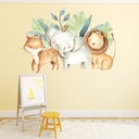 Baby Safari Animals Nursery Wall Sticker