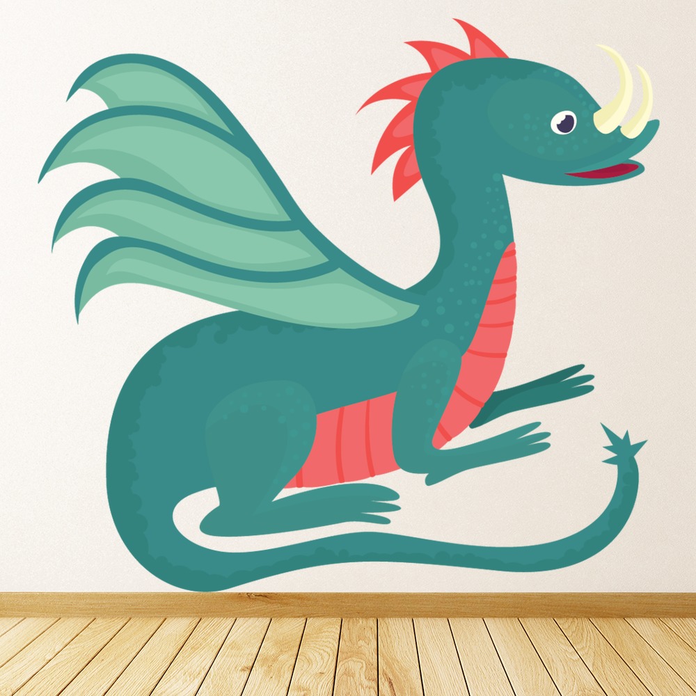 Blue Winged Dragon Wall Sticker