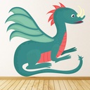 Blue Winged Dragon Wall Sticker