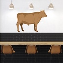 Brown Bull Farm Animal Wall Sticker