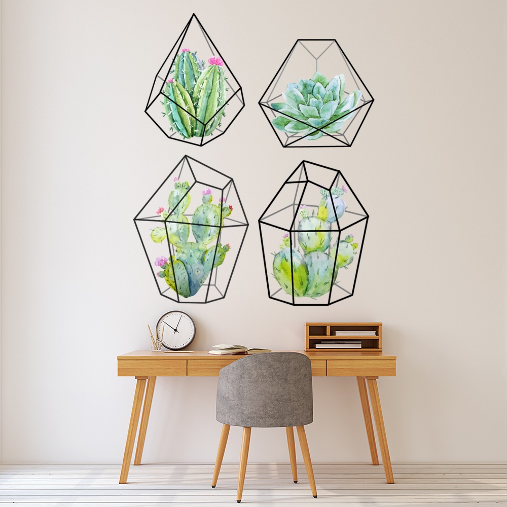 Cactus Plant Design Wall Sticker