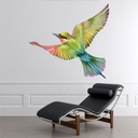 Colourful Green Bird Wall Sticker