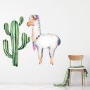 Cactus And Llama Wall Sticker