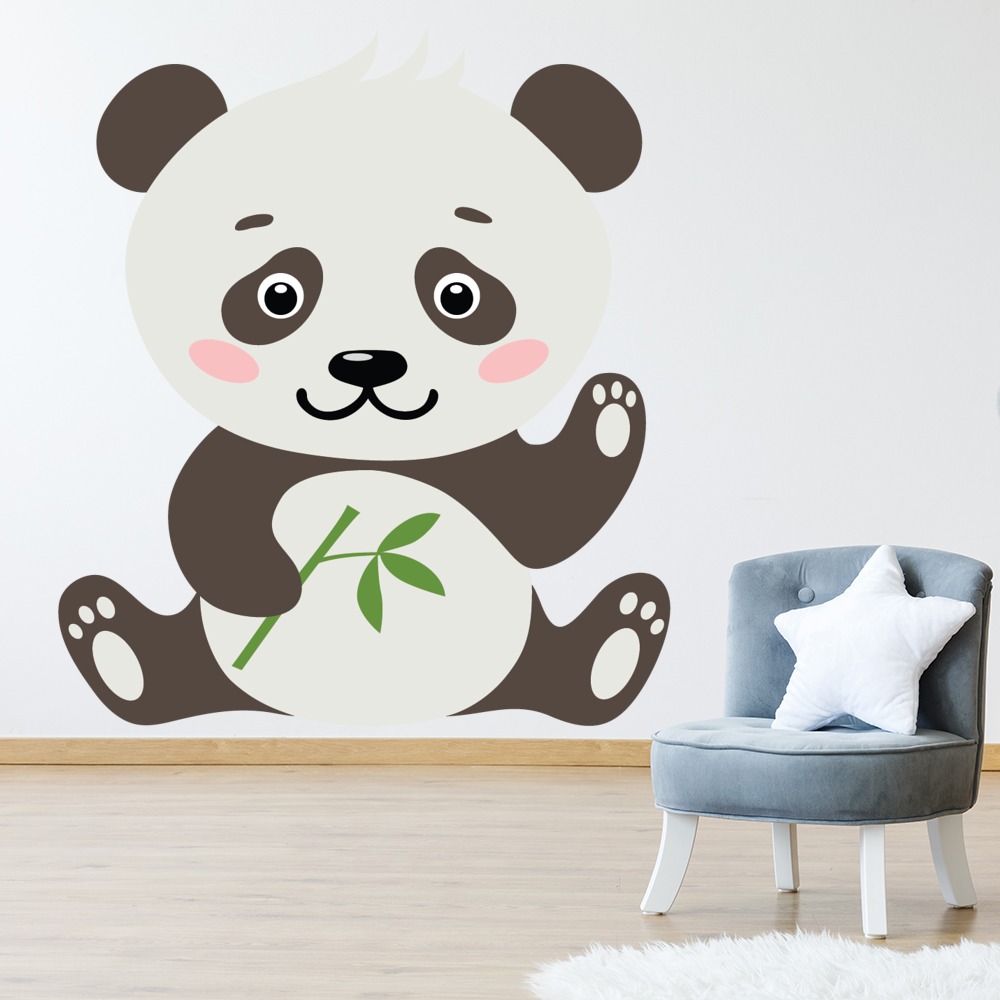 Cute Panda Bear Nursery Wall Sticker