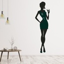 Dark Green Dress Fashion Wall Sticker