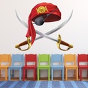 Eye Patch & Sword Pirate Wall Sticker
