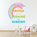 Fairies & Unicorn Quote Wall Sticker