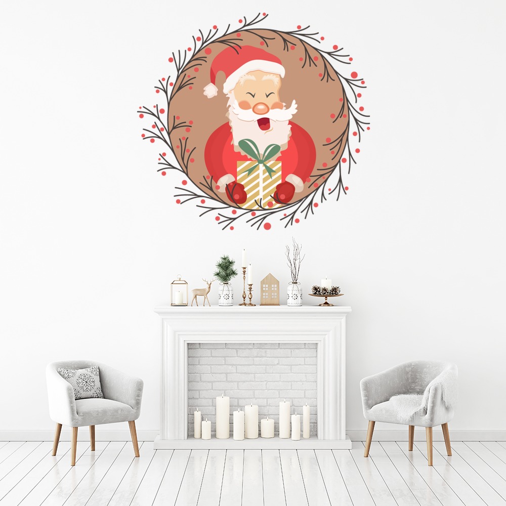 Father Christmas Santa Claus Wall Sticker - Mod2