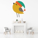 Festive Bird Christmas Wall Sticker