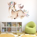 Forest Deer & Bird Wall Sticker