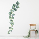 Green Vine Leaves Watercolour Wall Sticker
