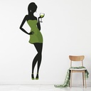 Green Dress Fashion Wall Sticker