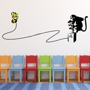 Monkey Bomb Banksy Wall Sticker