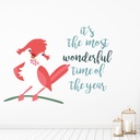 Most Wonderful Time Of The Year Christmas Quote Wall Sticker - Mod6