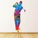 Paint Splash Golf Wall Sticker