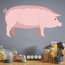 Pink Pig Farm Animal Wall Sticker