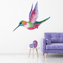 Pink Hummingbird Wall Sticker