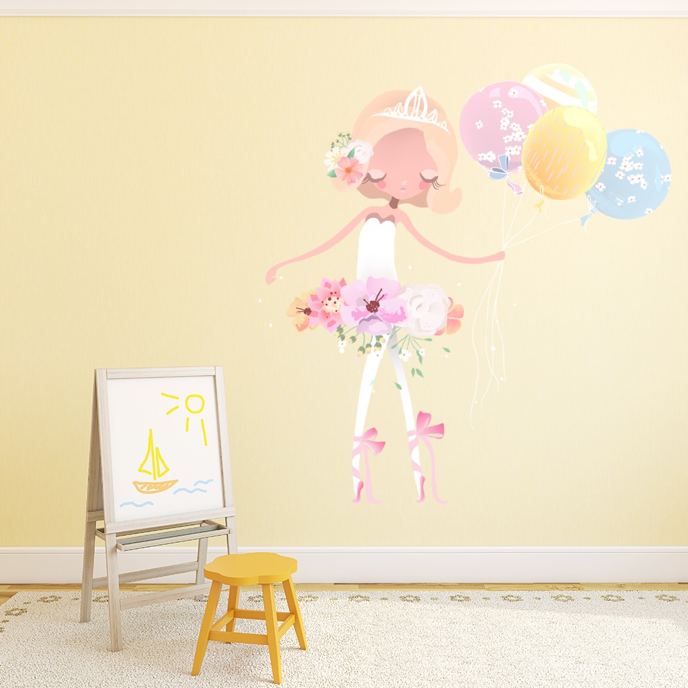Pretty Ballet Dancer Wall Sticker