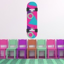 Pink Skateboard Wall Sticker