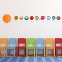 Planets & Sun Space Classroom Wall Sticker