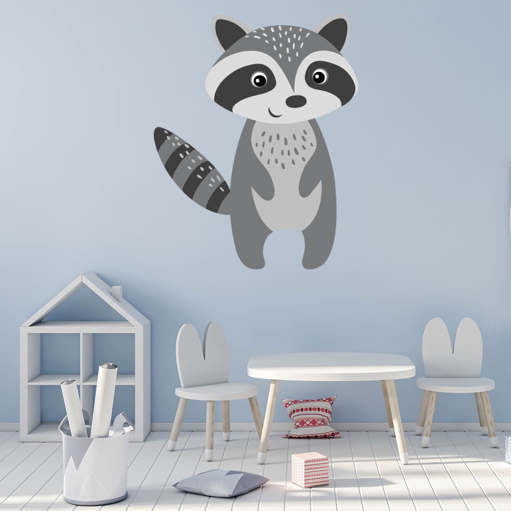 Raccoon Nursery Wall Sticker