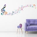 Rainbow Music Notes Wall Sticker - Mod7