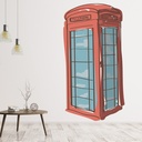 Red London Phone Box Wall Sticker