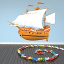 Sail Ship Pirate Wall Sticker